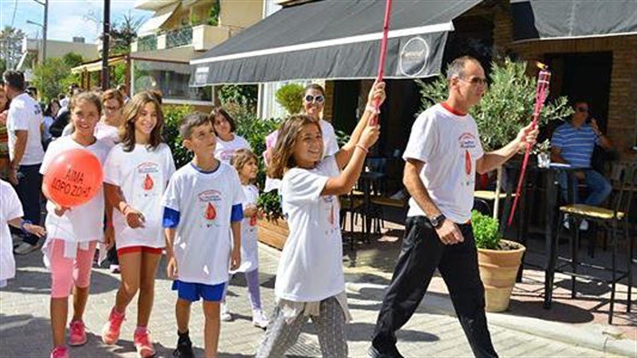 Συμμετοχή Δήμου Παλλήνης στην 14η Πανελλήνια Λαμπαδηδρομία Εθελοντών Αιμοδοτών
