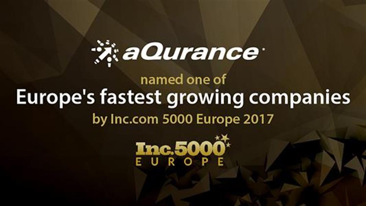Η Aqurance στη λίστα Inc.com 5000 Europe