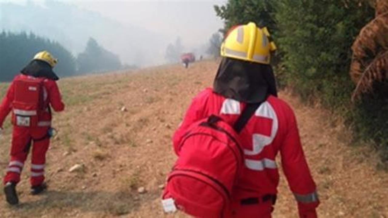 Συνδρομή Ελληνικού Ερυθρού Σταυρού στις πυρκαγιές σε Κάλαμο και Αμαλιάδα