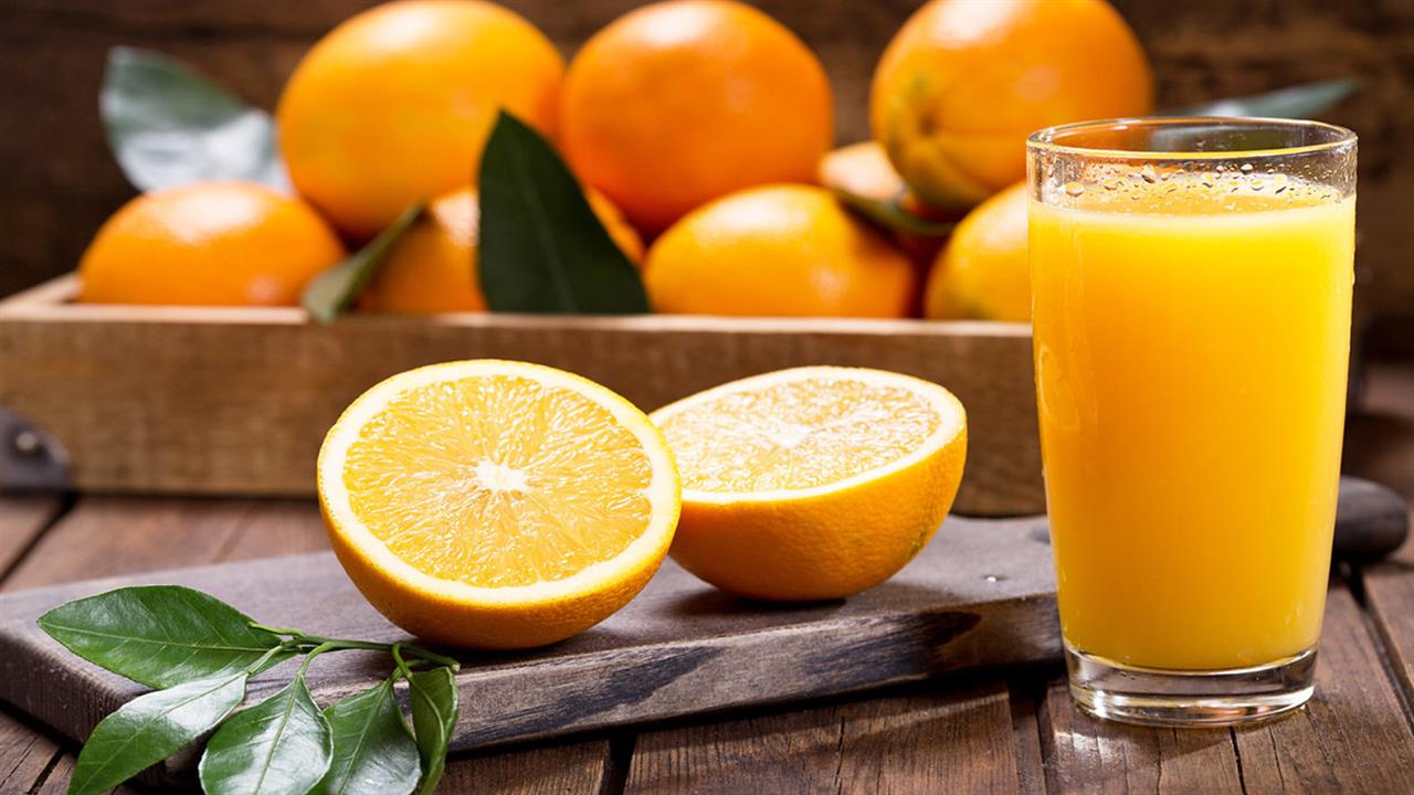 Χυμός πορτοκάλι:  Συμβάλλει στην καταπολέμηση της φλεγμονής και του οξειδωτικού στρες