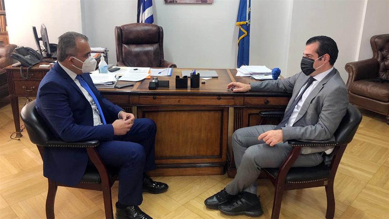 Με τον Υπουργό Υγείας της Κύπρου Μιχάλη Χατζηπαντέλα συναντήθηκε ο Θάνος Πλεύρης