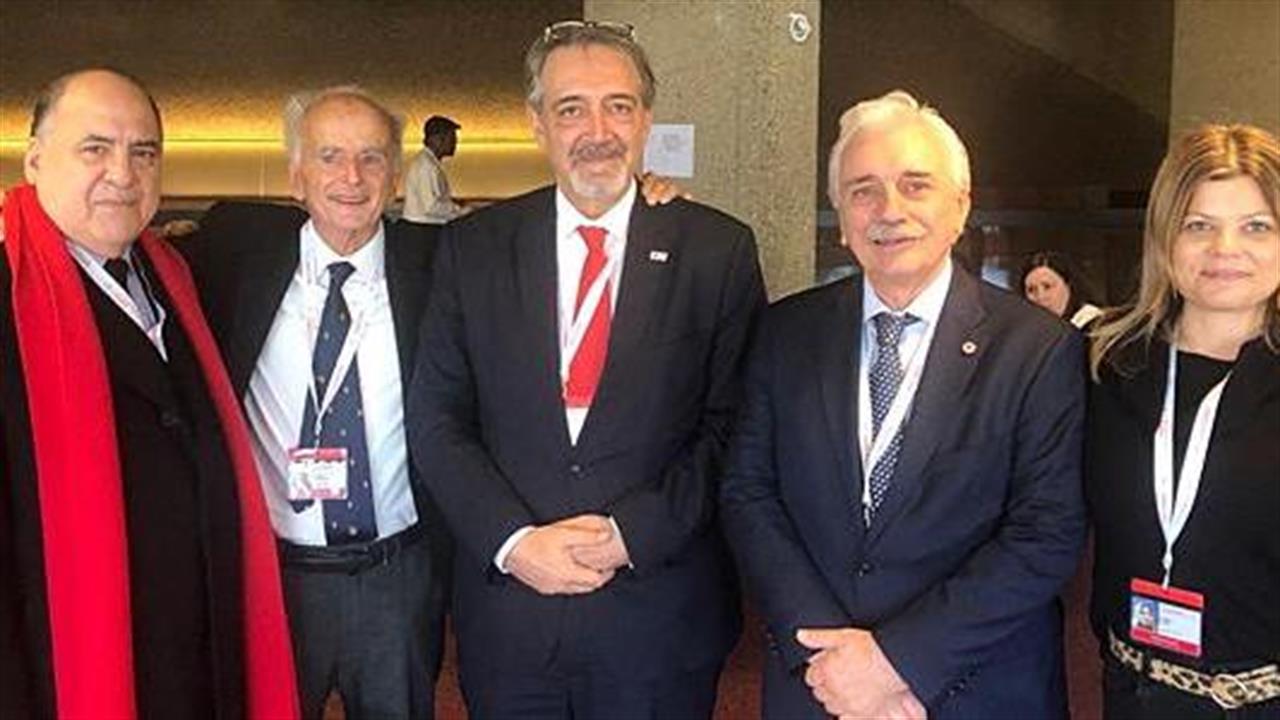 Θερμή υποδοχή της επίσημης αντιπροσωπείας του Ελληνικού Ερυθρού Σταυρού από τον Πρόεδρο της Δ.Ο.Ε.Σ. κ. Francesco Rocca