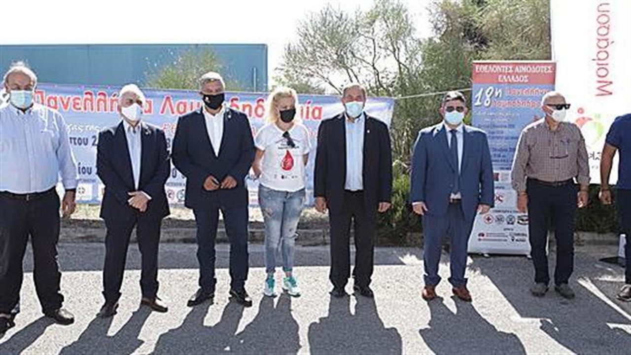 Στην τελετή λήξης της 18ης Πανελλήνιας Λαμπαδηδρομίας Εθελοντών Αιμοδοτών περευρέθη ο Πρόεδρος του ΙΣΑ Γ. Πατούλης