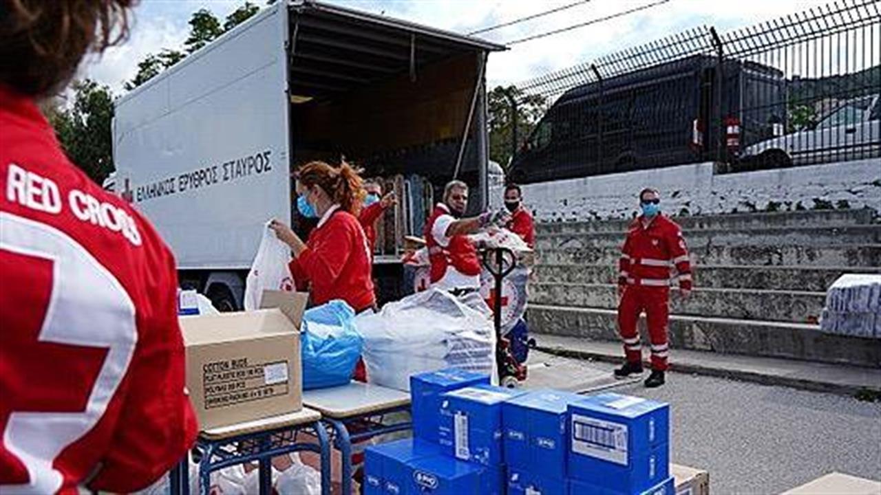 Διανομή ανθρωπιστικής βοήθειας του Ε.Ε.Σ στους σεισμόπληκτους της Σάμου
