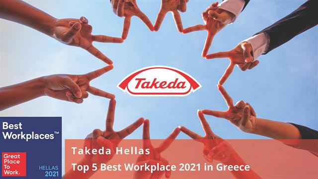 Η Takeda Hellas διακρίθηκε στον διαγωνισμό Best Workplaces 2021