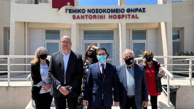 Επίσκεψη του Προέδρου του ΕΟΔΥ στη Σαντορίνη