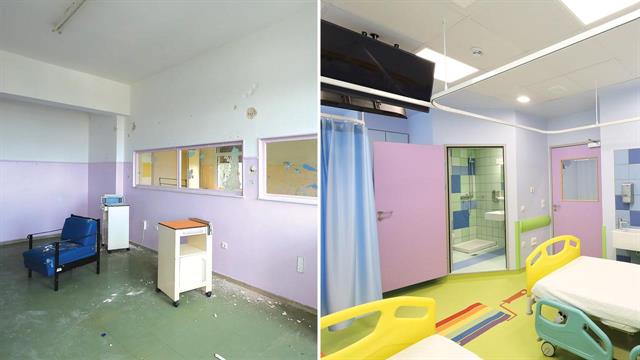 Τα παιδιατρικά νοσοκομεία πριν και μετά την ανακαίνιση του ΟΠΑΠ