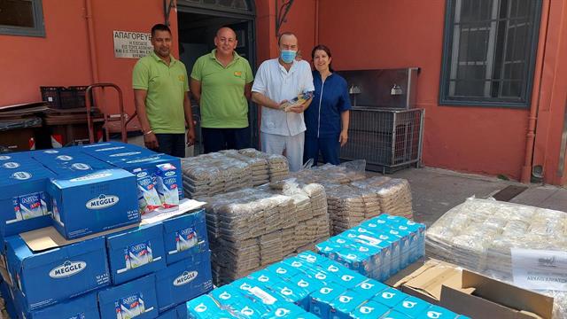 Το Άσυλο Ανιάτων παρέλαβε δωρεά τροφίμων