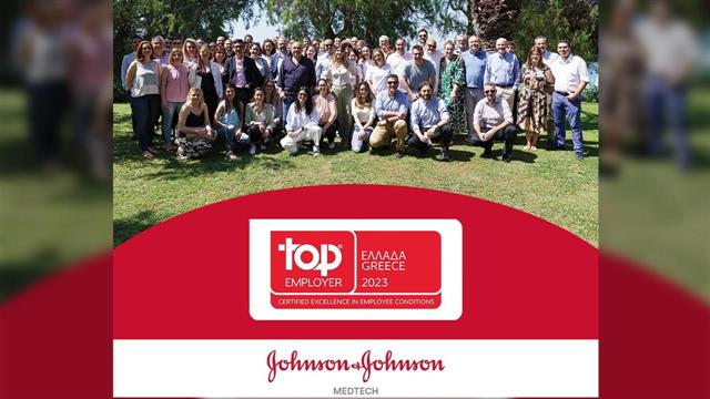 H Johnson & Johnson Ελλάδας διακρίθηκε ως κορυφαίος εργοδότης για δεύτερη συνεχή χρονιά