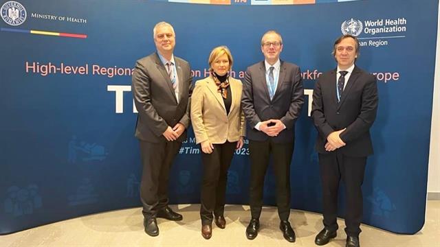 Η Μίνα Γκάγκα στη συνάντηση του Ευρωπαϊκού Γραφείου του ΠΟΥ, στο Βουκουρέστι