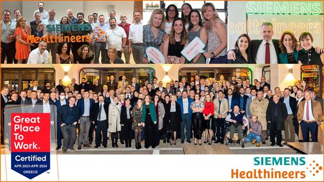 Η Siemens Healthineers Ελλάδος πιστοποιήθηκε για το εργασιακό της περιβάλλον από τον οργανισμό Great Place to Work® χάρη στους ανθρώπους της