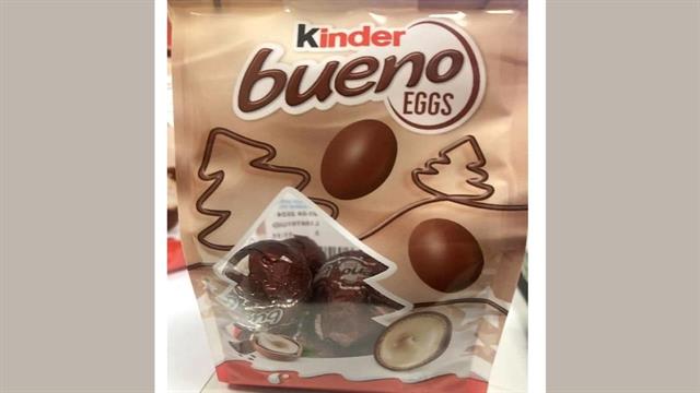 Ανακαλούνται Kinder Bueno Eggs λόγω μη αναγραφής αλλεργιογόνου συστατικού