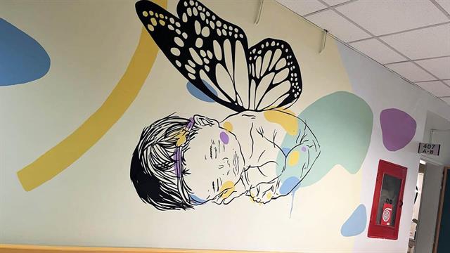 Ιπποκράτειο Θεσσαλονίκης: Πεταλούδες και χρώμα σε Γυναικολογικές κλινικές και το Τμήμα Νεογνών