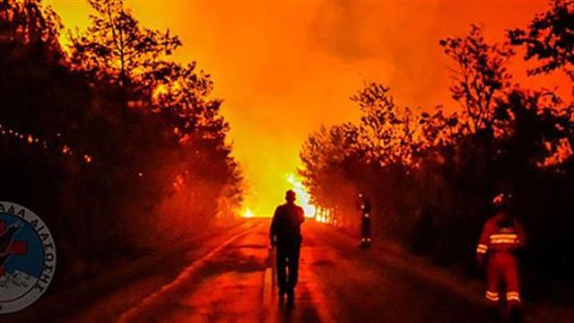 Η Ελληνική Ομάδα Διάσωσης στα μέτωπα της φωτιάς στη Θάσο