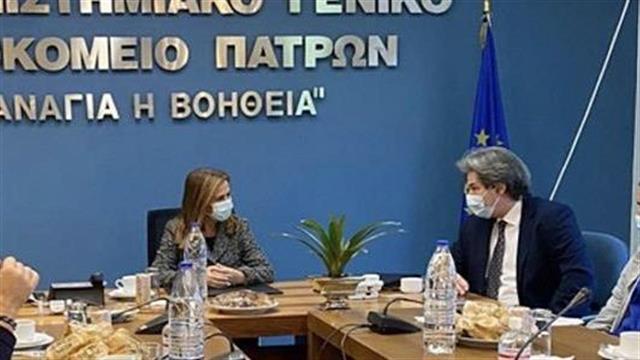 Επίσκεψη της Υφυπουργού Υγείας Ζωής Ράπτη στο ΠΓΝ Πατρών
