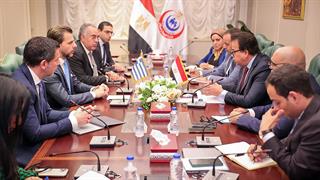 Συνάντηση Βασίλη Αποστολόπουλου με τον Πρωθυπουργό της Αιγύπτου Μουσταφά Μαντμπουλί