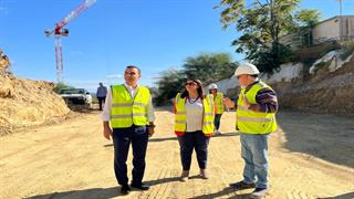 Επίσκεψη Θεμιστοκλέους στο υπό ανέγερση  νέο νοσοκομείο Σπάρτης