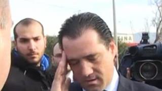 Υποδοχή Γεωργιάδη με διαμαρτυρίες στο Θριάσιο