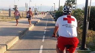 Περιπολίες από την ποδηλατική ομάδα του Σώματος Εθελοντών Σαμαρειτών, Διασωστών και Ναυαγοσωστών Ε.Ε.Σ. Κατερίνης