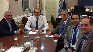 Ενημερωτική συνάντηση του προεδρείου της Ελληνικής Ένωσης Καφέ με τον Υφυπουργό Οικονομικών Απόστολο Βεσυρόπουλο