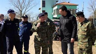 Ο Βασίλης Κικίλιας στο Φυλάκιο Καστανιές Έβρου