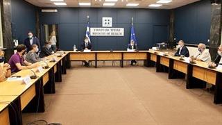 Ενημέρωση εκπροσώπων κομμάτων για τον κορωνοϊό από τον υπουργό Υγείας