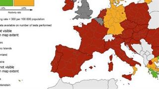 Κορωνοϊός: Πώς χρωματίζει ελληνικές περιοχές το ECDC